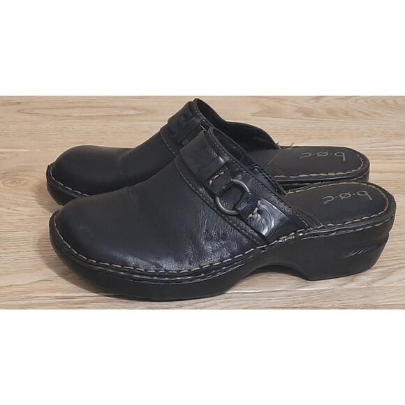 B.O.C. Womans 11M Black Western Strap Metal Ring Clog Mule Shoe Pre-owned - Picture 4 of 8